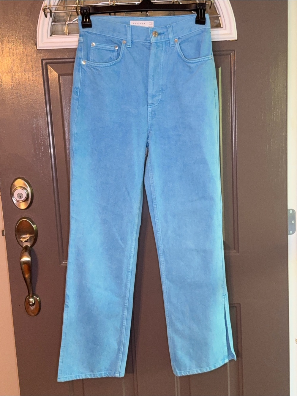 TopShop  Light Blue Straight Leg Women's Jeans
